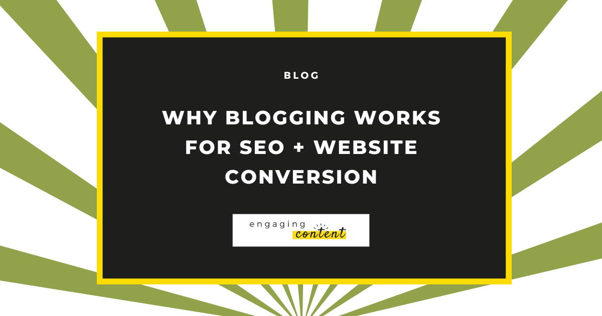 blogging for SEO and website conversion