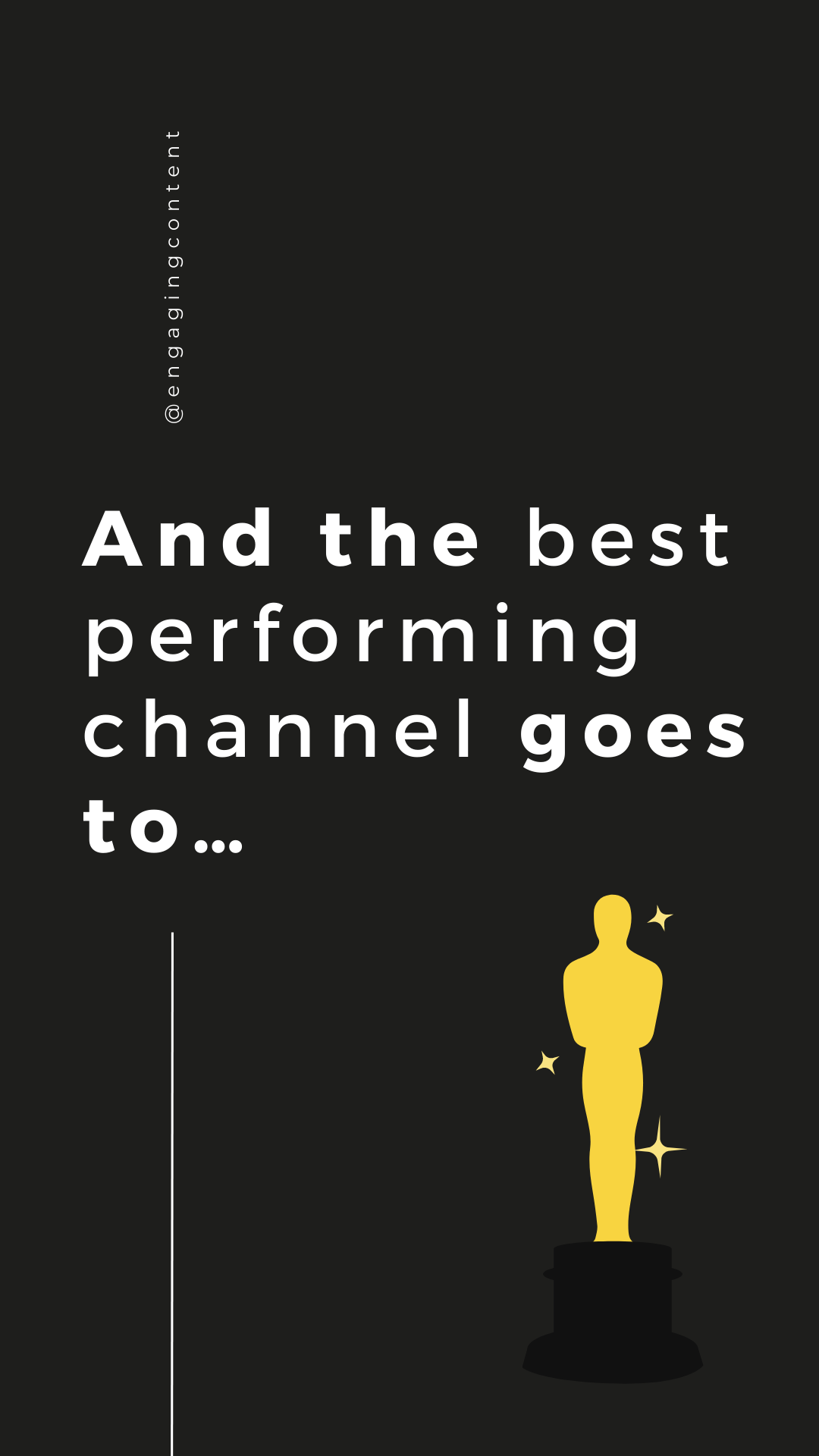 And the best performing channel goes to…